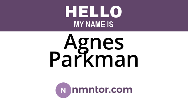 Agnes Parkman