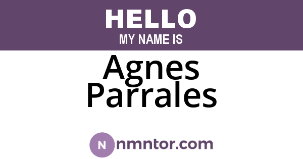 Agnes Parrales