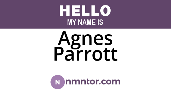 Agnes Parrott