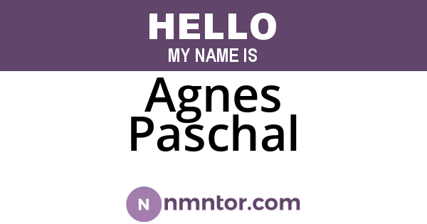 Agnes Paschal