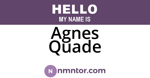 Agnes Quade