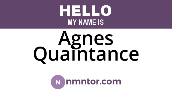 Agnes Quaintance