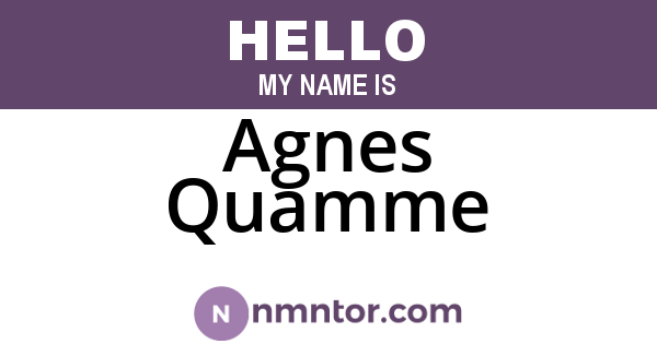 Agnes Quamme