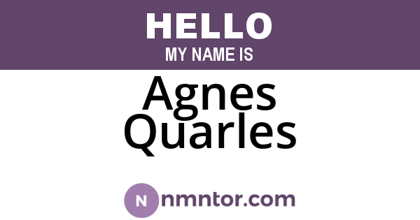 Agnes Quarles