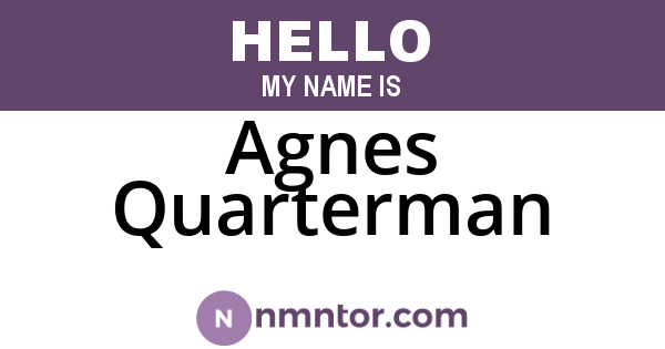 Agnes Quarterman