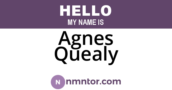 Agnes Quealy