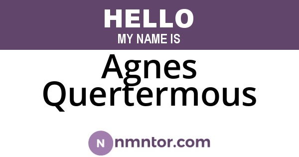 Agnes Quertermous