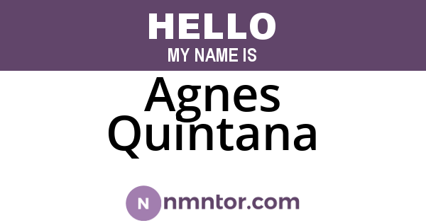 Agnes Quintana