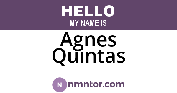 Agnes Quintas