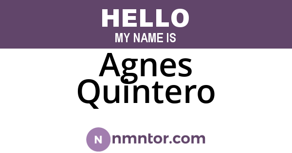 Agnes Quintero