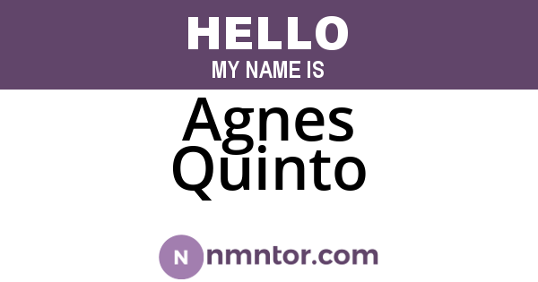 Agnes Quinto