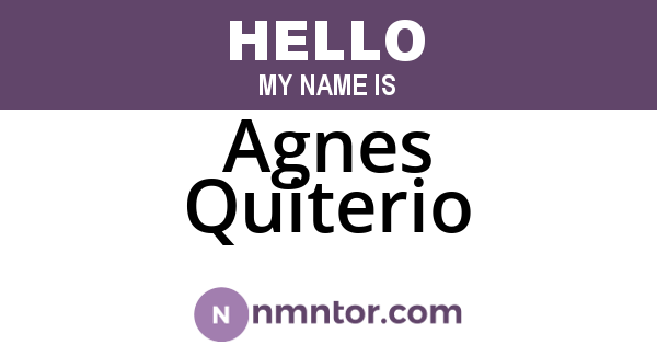 Agnes Quiterio