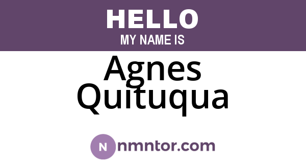Agnes Quituqua