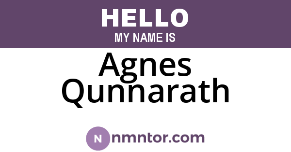 Agnes Qunnarath