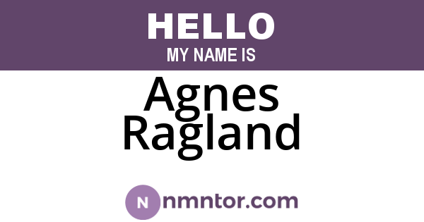 Agnes Ragland