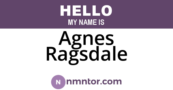 Agnes Ragsdale