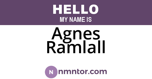 Agnes Ramlall