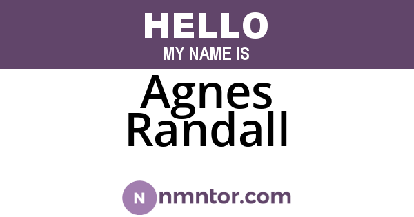 Agnes Randall
