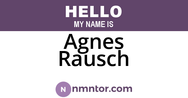 Agnes Rausch