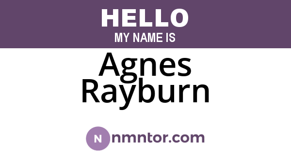 Agnes Rayburn