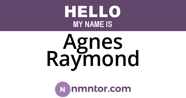 Agnes Raymond
