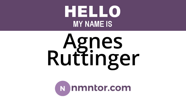Agnes Ruttinger