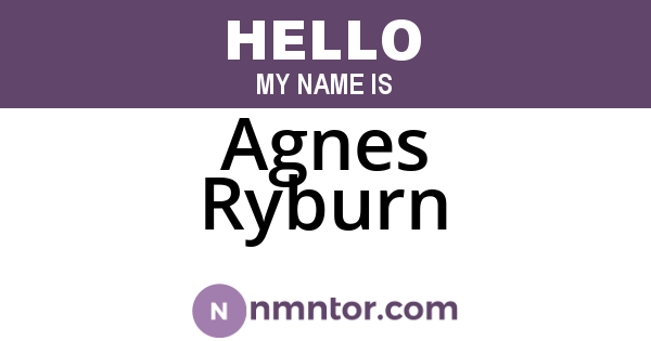 Agnes Ryburn