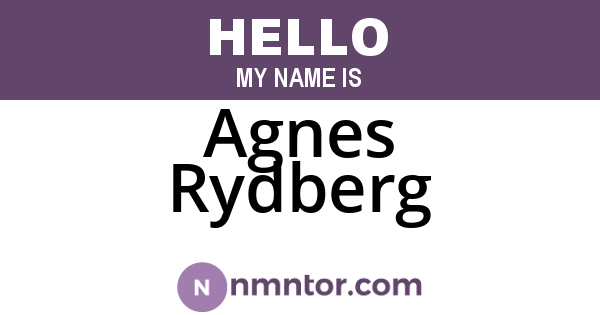 Agnes Rydberg