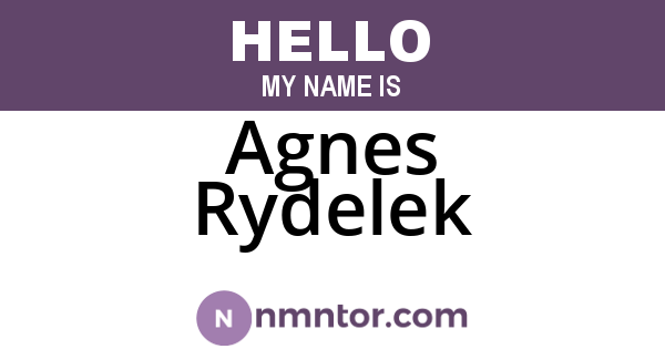 Agnes Rydelek