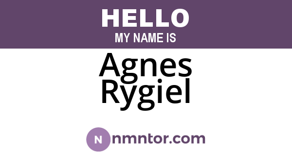 Agnes Rygiel