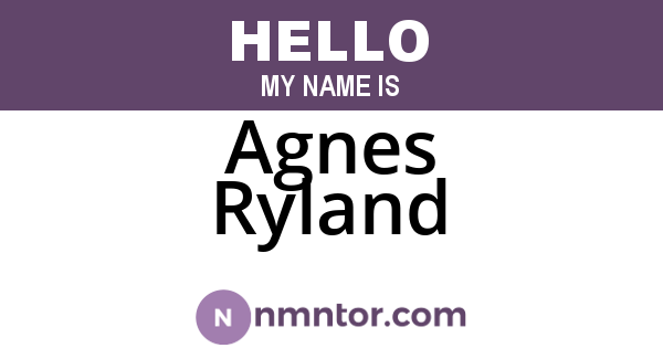 Agnes Ryland