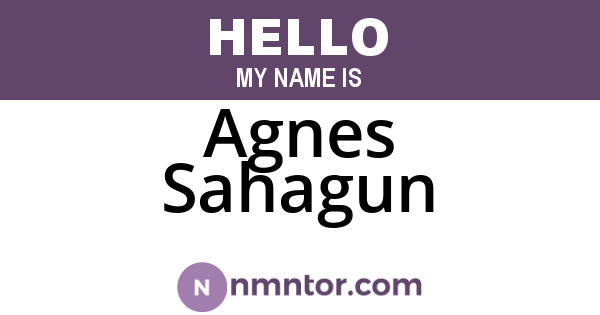 Agnes Sahagun