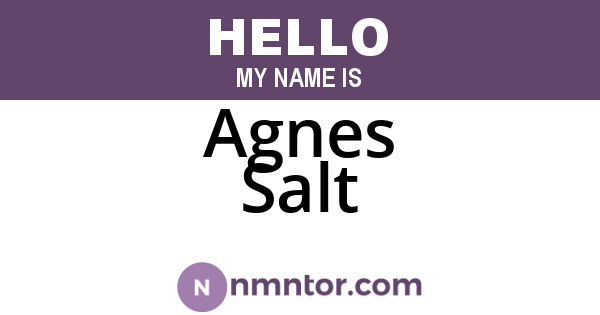 Agnes Salt