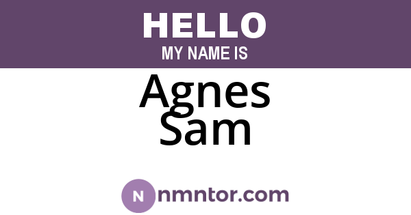 Agnes Sam