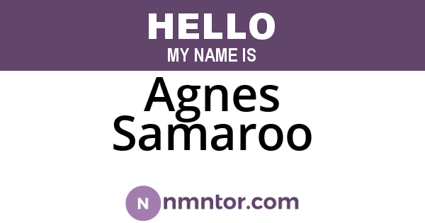 Agnes Samaroo