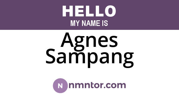 Agnes Sampang