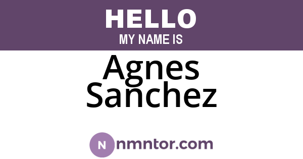 Agnes Sanchez