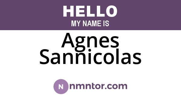 Agnes Sannicolas