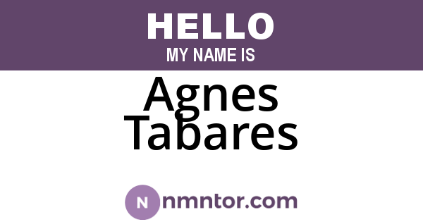 Agnes Tabares