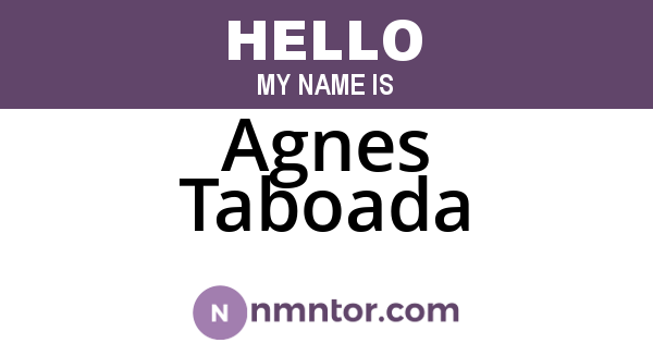 Agnes Taboada