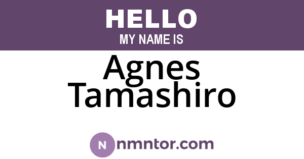 Agnes Tamashiro