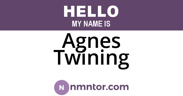 Agnes Twining