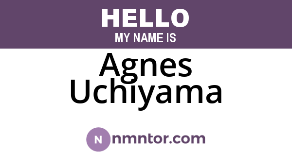 Agnes Uchiyama