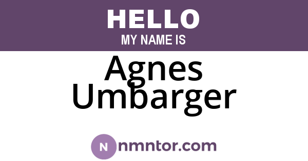 Agnes Umbarger