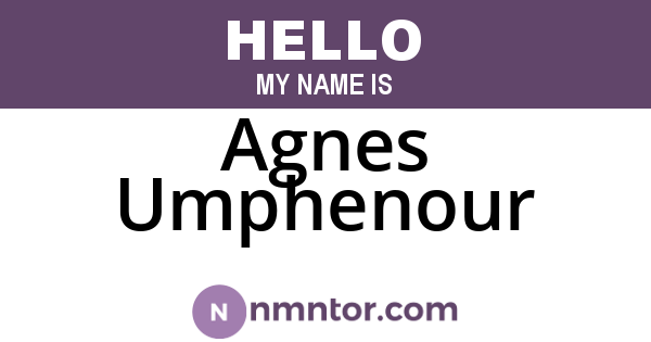 Agnes Umphenour