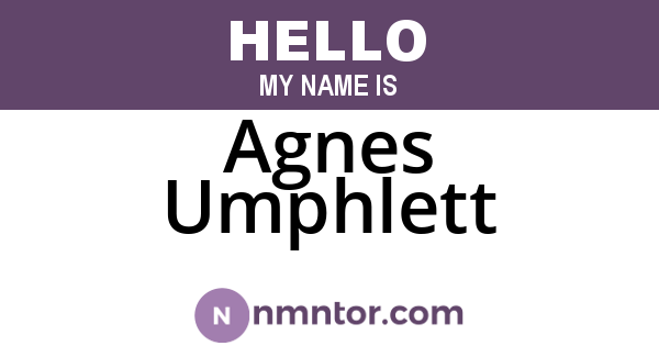 Agnes Umphlett