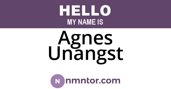 Agnes Unangst