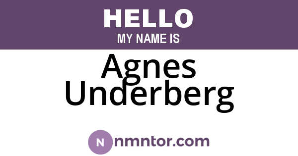Agnes Underberg