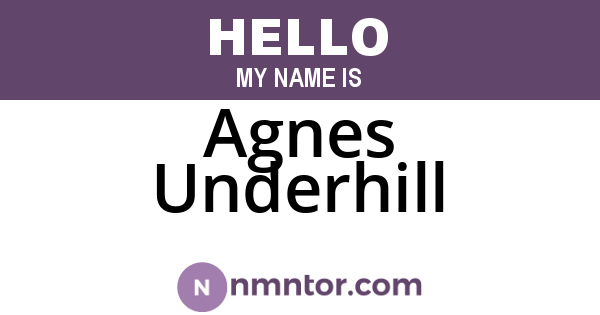 Agnes Underhill
