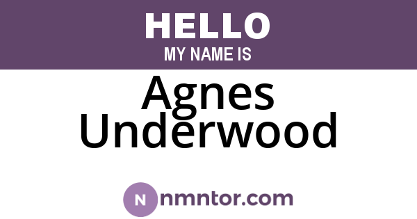 Agnes Underwood